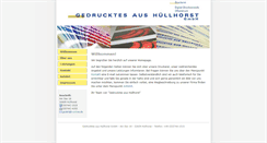 Desktop Screenshot of gedrucktes-aus-huellhorst.de